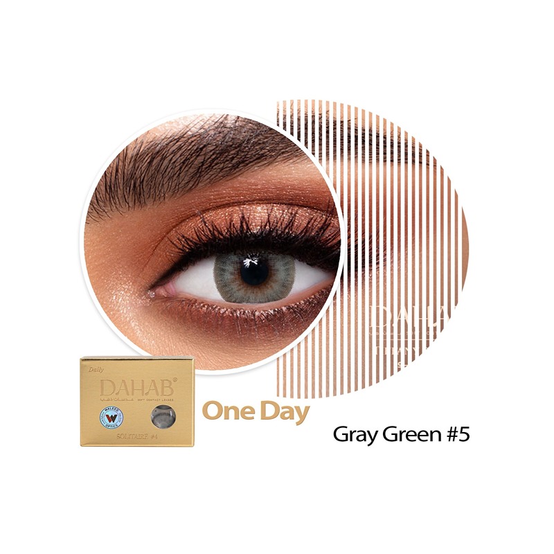 Dahab-Dahab Daily Lenses Sabrin Gray Green No5 - Product Main Image