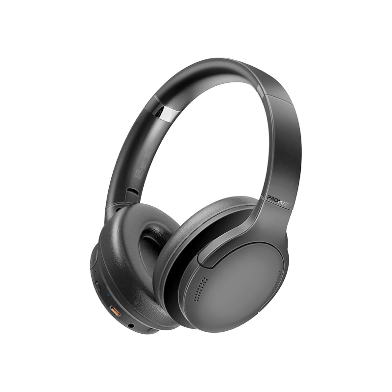 Wireless Headphones HiFidelity OverEar WiredWireless Bluetooth v5.4 Headset with Microphone 24H Playtime 300mAh Battery Foldable Design Black Black - Product Main Image