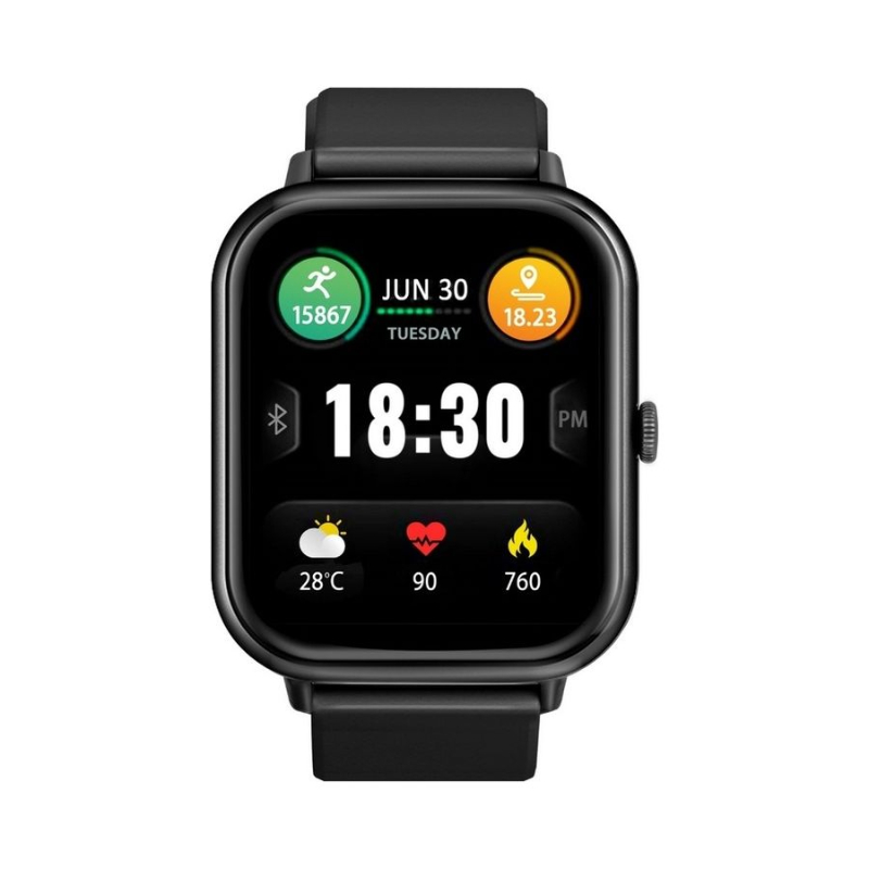 Smart Watch, Premium Fitness Tracker with BT 5.2 Calling, 1.83” TFT Display, 10-15 Day Battery Life, 100 Watch Faces, 123 Sports Modes and IP67 Water Resistance for iPhone 14, Galaxy S22, XWatch-C18 Black - Product Main Image